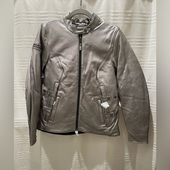 Harley-Davidson Women's Paradigm Triple Vent System Leather Riding Jacket silver - Picture 3 of 14